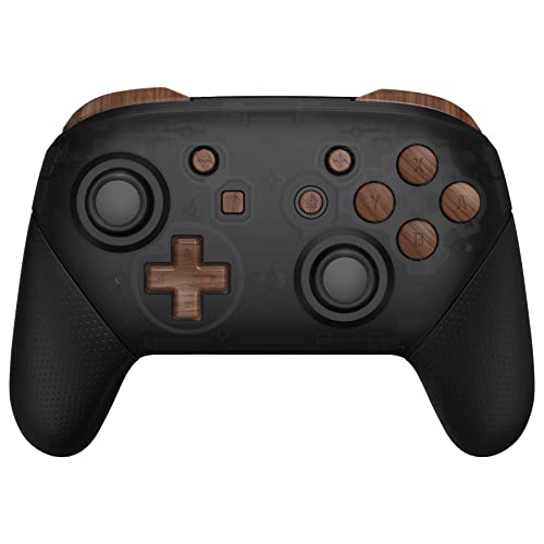 eXtremeRate Wood Grain Repair ABXY D-pad ZR ZL L R Keys for Nintendo Switch Pro Controller, DIY Replacement Full Set Buttons with Tools for Nintendo - WoodArtSupply