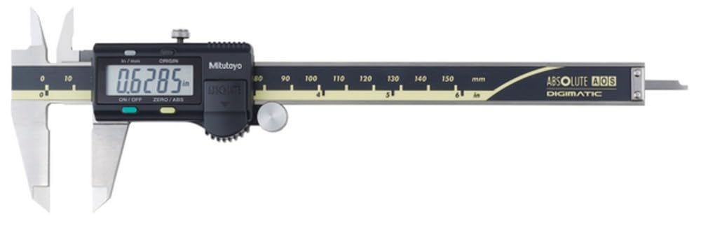 Mitutoyo 500-196-30 Advanced Onsite Sensor (AOS) Absolute Scale Digital Caliper, 0 to 6"/0 to 150mm Measuring Range, 0.0005"/0.01mm Resolution, LCD - WoodArtSupply