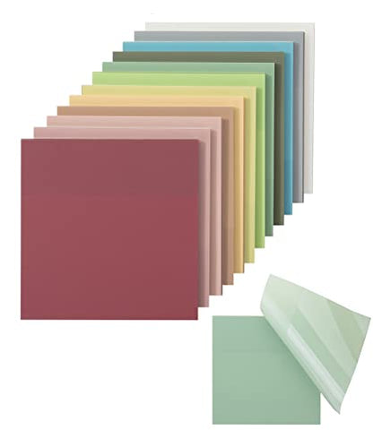 Mr. Pen- Transparent Sticky Notes, 3x3, 600 Sheets, Vintage Colors, See Through Notes Transparent, Translucent Clear