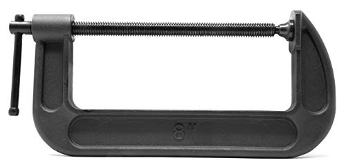 WEN CLC833 Heavy-Duty Cast Iron C-Clamps with 8-Inch Jaw Opening and 3.4-Inch Throat WEN