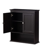 Spirich Bathroom Cabinet Wall Mounted, Wood Hanging Cabinets with Doors and Shelves, Medicine Cabinet Over The Toilet, Espresso Spirich