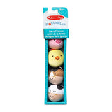 Melissa & Doug Rollables Farm Friends Infant and Toddler Toy (4 Pieces), 4 soft, round animal toys Melissa & Doug