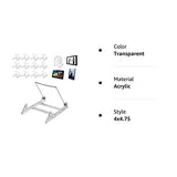 KINGDOM SOLUTIONS KS- 12 Pack Sturdy & Versatile Adjustable Plate Stand 4" x 4.75" - Made in USA Acrylic Easels to Display Plates, Frames, Photos, KINGDOM SOLUTIONS