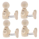 Tofficu 8 Pcs Wooden Figures Unfinished Peg People Wooden Jointed Figure Unfinished Wooden Figurines Wooden Peg People Wood Human Figure Model DIY Tofficu
