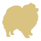 Pomeranian Cutout Unfinished Wood Dog Puppy Animal Shelter Decor Pet Store MDF Shape Canvas Style 1 (6") Diverse Woodworking