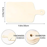 Oomcu 12PCS Wooden Mini Cutting Board with Handle,Rectangle Unfinished Wood Craft Paddle Serving Tray Chopping Board Cutout for DIY Thanksgiving Oomcu