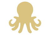 Toy Octopus Cutout Unfinished Wood Nautical Decor Beach House Nursery Door Hanger MDF Shaped Canvas Style 1 Diverse Woodworking