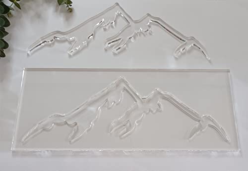 Mountain Range Router Template,Acrylic Router Template,Charcuterie Board Template for Woodworking&Craft (12''X5'') Yuxuanish