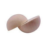 Unfinished Split Wood Balls 20 Pcs 2 Inch Diameters Half Wooden Balls Mini Hemisphere Half Craft Balls for DIY Projects Kids Arts and Craft Supplies William Craft