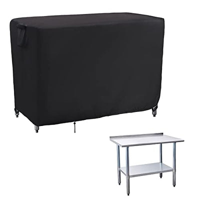 Kingling Outdoor Prep Table Cover, Waterproof Stainless Steel Table Cover Metal Table Cover Protection for Patio Kitchen Prep/Work Table - 60''L x