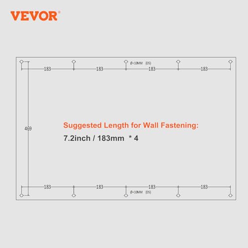 VEVOR Metal Storage Cabinet, 120lbs Load Capacity per Shelf, 20'' Tall Wall-Mounted Powder-Coating Steel Garage Cabinet with Adjustable Shelf, Press