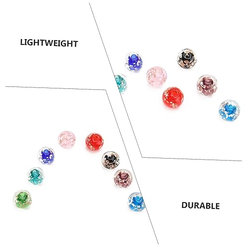 Anneome 8pcs DIY Beads Unfinished Beads Gemstone Bracelet Crackle Lampwork Beads Crackle Looser Beads Making Beads Glass Bead Bracelets Bulk Jewelry Anneome