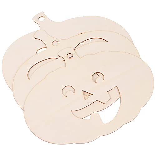 Operitacx 6 Pcs Pumpkin Chips Unfinished Pumpkin Cutouts Unpainted Pumpkin Wood Clip Unfinished Wood Pumpkin Cutout Wood Carving Craft Toys for Kids Operitacx