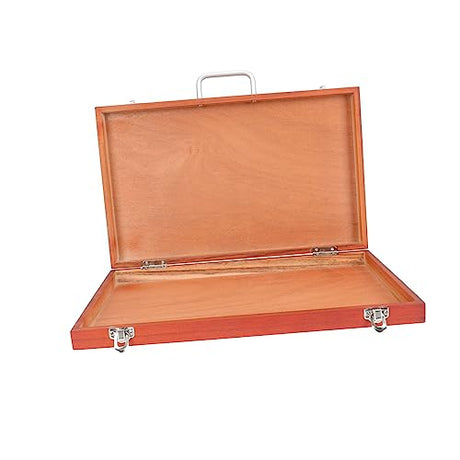 SEWACC Box Oil Painting Box Portable Wood Case Travel Container Portable Wood Marker Case Painting Tool Case Watercolor Container Wood Desk Table SEWACC