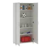 SystemBuild Callahan 36" Utility Storage Cabinet in White SystemBuild