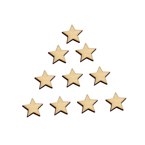 COHEALI Log Discs Log Slices DIY Wood Slices Star Wood Discs Wooden Decorate Blank COHEALI