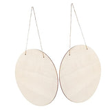 Tofficu 10 Sets DIY Door Hanging Sign Unfinished Wooden Slices Unfinished Wooden Rounds Unfinished Wood Plaque Unfinished Wood Crafts Blanks Tofficu