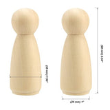 MOUYAT 30 PCS 3.5 Inch Wooden Peg Dolls, Unfinished Angel Girl Wooden Peg People Doll Bodies, Wooden People Figures for Painting, Craft Art Projects MOUYAT