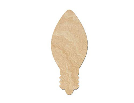 Christmas Light Bulb Wood Cutouts for crafts, Laser Cut Wood Shapes 5mm thick Baltic Birch Wood, Multiple Sizes Available Elliefont Styles