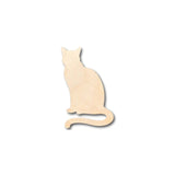 Unfinished Wood Sitting Cat Shape - Animal - Pet - Craft - up to 24" DIY 8" / 1/4" 24 Hour Crafts