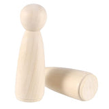 MAHIONG 30 PCS 3.5 Inch Wooden Peg Dolls, Unfinished Wood Angel Girl Shape Peg People Bodies Figures for DIY Craft, Wedding, Cake Toppers, Painting MAHIONG