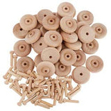 Factory Direct Craft Unfinished Wood Toy Wheels and Axle Pegs Factory Direct Craft