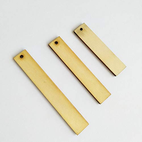 30pcs Unfinished Wood Earring Blank,Wood Strip Blank, Rectangle Laser Cut Unfinished Wood Cutouts (Mix Sizes) ACFENG Laser