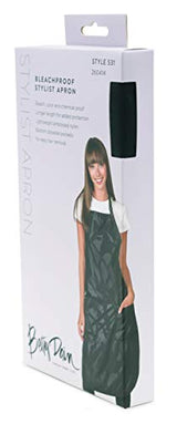 Betty Dain Amazin' Bleachproof Apron with Zippered Pockets, Bleach and Chemical Proof, Lightweight Embossed Nylon, Longer Length for Better Betty Dain
