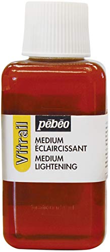 Pebeo Vitrail, Stained Glass Effect Paint Auxiliaries, 250 ml Bottle - Lightening Medium, 8.45 Fl Oz (Pack of 1) Pebeo