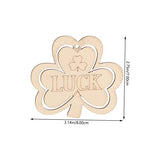 Anneome 30pcs Small Pendant Wooden Shamrock Cutouts Shamrock Decorations Unfinished Wooden Cutouts DIY Shamrocks Cutouts Wood Crafts Shamrock Prop Anneome