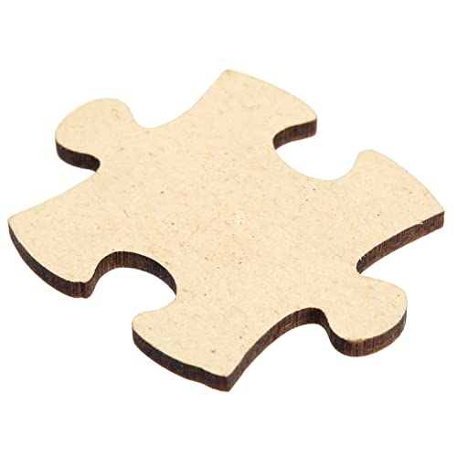 100 Blank Wooden Puzzle Pieces for Crafts, DIY Art Projects, Unfinished Customizable Jigsaw Wood Puzzle to Draw On