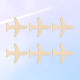 20pcs Airplane Shape Unfinished Wood Cutouts DIY Crafts Plane Wooden Ornaments for Wedding Birthday Baby Shower Party Decoration JANOU
