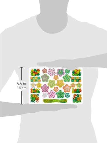 Melissa & Doug Flower Power Craft Bead Set Wooden Beads for Jewellery Making Kit Arts and Crafts for Kids Age 5 Friendship Bracelet Making Kit for Melissa & Doug