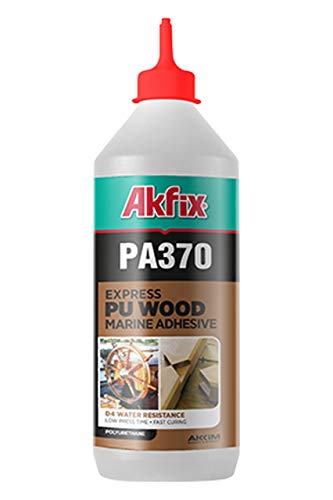 Akfix PA370 Fast Drying Polyurethane Clear Glue - Marine Adhesive for Boats & Woodworking, Strongest Wood Glue Extra Strength on Furniture, - WoodArtSupply