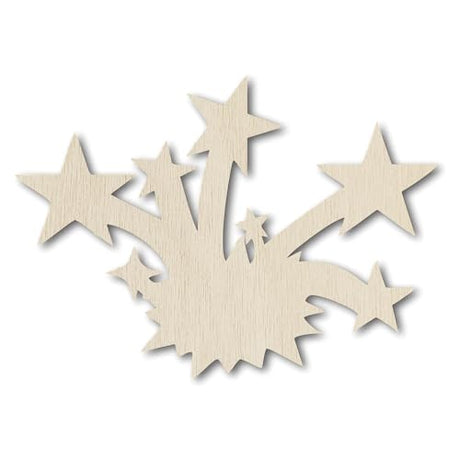 30 Pack 4 Inch Wood Fireworks Cutouts Unfinished Wooden Fireworks Hanging Ornaments DIY Fireworks Craft Gift Tags for Home Party Decoration Craft Xonzmmk