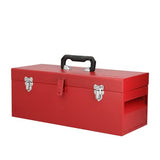URREA Storage Box - Heavy Duty 20" x 7" x 7" Metal Tool Box with Chrome Plated Metallic Latch & Durable PVC Handle - D5 Urrea