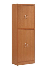 Hodedah 4 Door Kitchen Pantry with Four Shelves, Cherry Hodedah