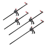 POWERTEC 71788 24 Inch and 36 Inch Bar Clamps with Spreader, Trigger Clamps for Woodworking, One-Handed Carpenter Quick Clamp Sets for Gluing, Wood POWERTEC