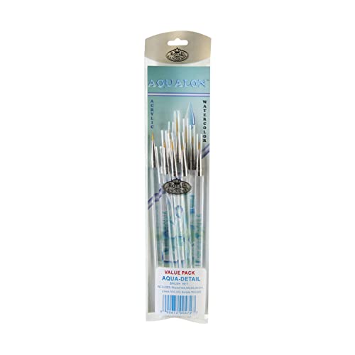 Aqualon Royal & Langnickel Detail Artist Brush Set, 10-Piece - WoodArtSupply