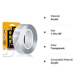 CZoffpro Double Sided Tape Heavy Duty - Clear Mounting Adhesive Two Tape, Transparent Strong Removable Stick Wall Strips Picture Carpet - Arts & CZoffpro