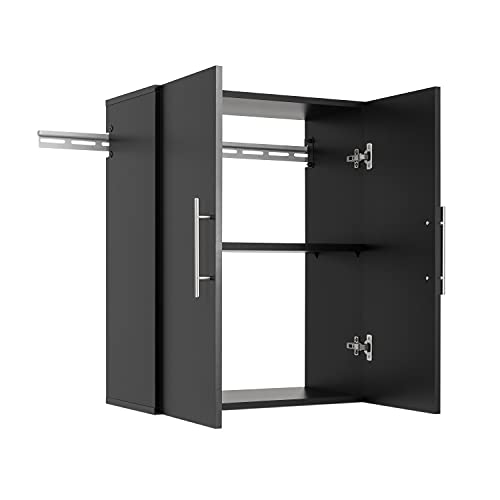 HangUps Upper Storage Cabinet, 24", Black - WoodArtSupply