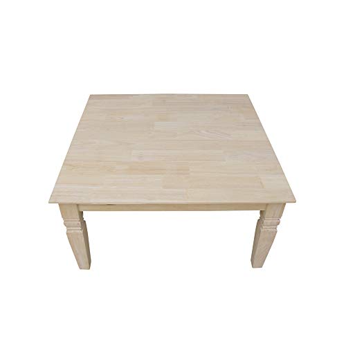 International Concepts Java Square Coffee Table Unfinished IC International Concepts