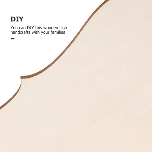 Tofficu 12pcs Shaped Wood Chips Unfinished Wood Banner DIY Wood Pallet Sign Blank Hanging Sign Craft Wood Planks Blank Wood Sign Unfinished Wood Tofficu