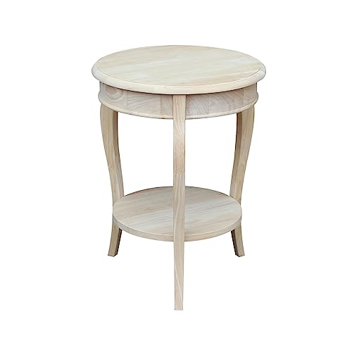 International Concepts Cambria Round End Table, Unfinished IC International Concepts