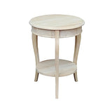 International Concepts Cambria Round End Table, Unfinished IC International Concepts