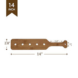 BATTIFE 14 inch Bamboo Paddle Lightweight Durable Smooth Paddle with Airflow Holes Unfinished Wooden Paddle BATTIFE