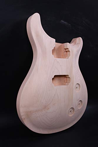 Unfinished Guitar Body Mahogany Maple wood For Electric Guitar Replacement Set in - WoodArtSupply