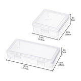 novelinks Stackable Plastic Clear Storage Box Containers with Latching Lid - Art Craft Supply Organizer Storage Containers for Pencil Box, Lego, novelinks