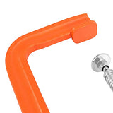 MAHIONG 2 PCS 8 Inch C Clamp Set, Orange Heavy Duty Malleable Iron G-Clamp with 8 Inch Jaw Opening, Throat Depth 3-3/8 Inch, C Clamps for MAHIONG