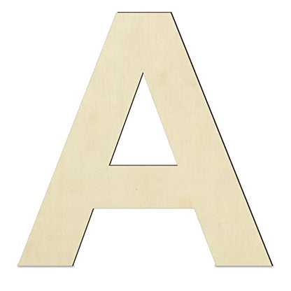 12 Inch Wooden Letters,Large Wooden Letter A for Wall Decor 0.2 inch Thick,Blank Unfinished Alphabet Letters Big Letters Marquee Letters for DIY